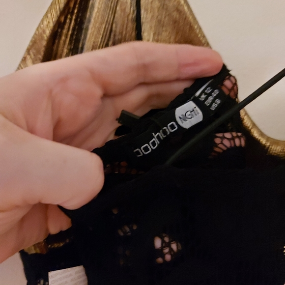 NWT Boohoo Night Metallic Gold Stretch Dress - Picture 11 of 11